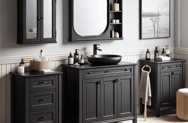 Czarne meble łazienkowe – jak stylowo je wkomponować w przestrzeń domową?